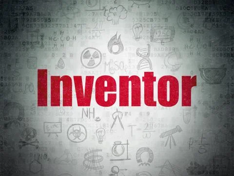 Science concept: Inventor on Digital Data Paper background イラスト素材