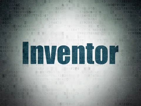 Science concept: Inventor on Digital Data Paper background イラスト素材