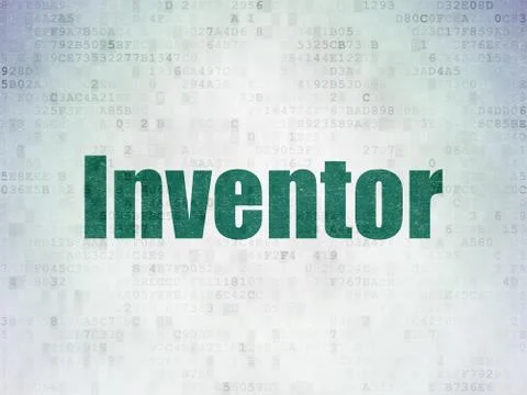 Science concept: Inventor on Digital Data Paper background 스톡 일러스트