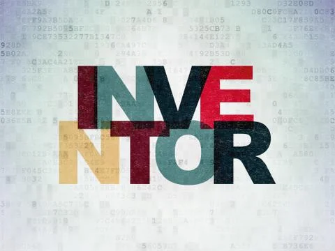 Science concept: Inventor on Digital Paper background Illustrazione stock