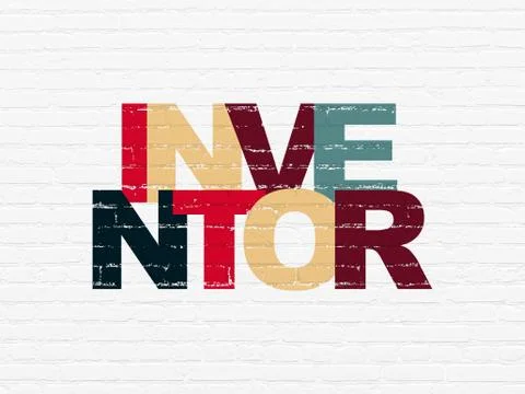 Science concept: Inventor on wall background Stock-Illustration