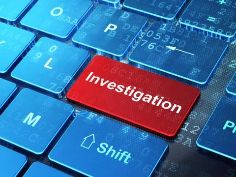 Science concept: Investigation on computer keyboard background イラスト素材