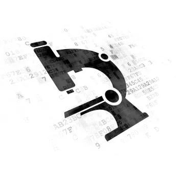 Science concept: Microscope on Digital background Stock Illustration