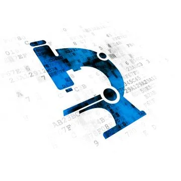 Science concept: Microscope on Digital background Stockillustratie