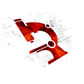 Science concept: Microscope on Digital background Stockillustratie