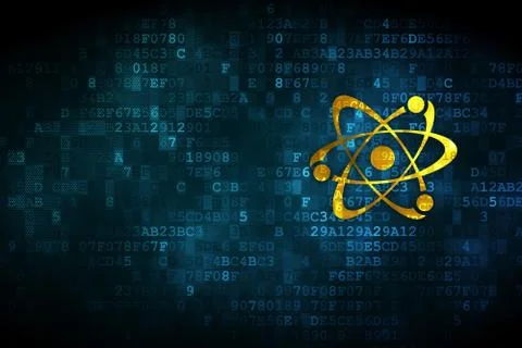 Science concept: Molecule on digital background 스톡 일러스트
