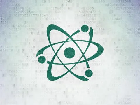 Science concept: Molecule on Digital Data Paper background 스톡 일러스트