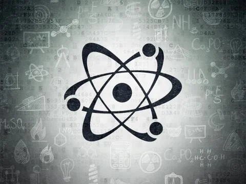 Science concept: Molecule on Digital Data Paper background イラスト素材