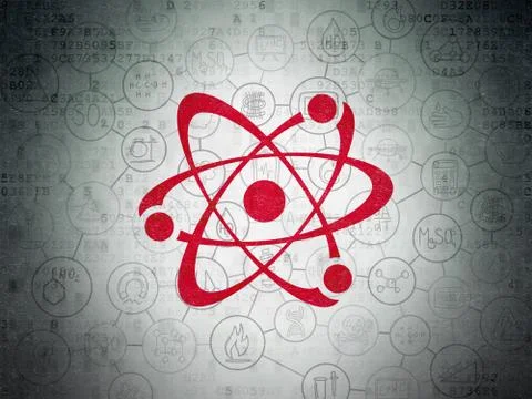 Science concept: Molecule on Digital Data Paper background イラスト素材