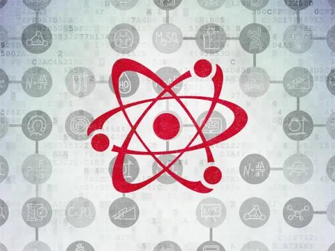 Science concept: Molecule on Digital Paper background 스톡 일러스트