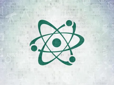 Science concept: Molecule on Digital Paper background Illustrazione stock