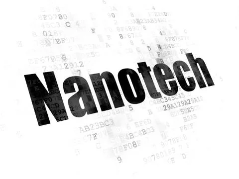 Science concept: Nanotech on Digital background 库存插图