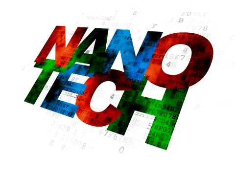Science concept: Nanotech on Digital background Illustrazione stock