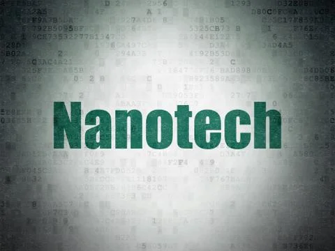 Science concept: Nanotech on Digital Data Paper background 스톡 일러스트
