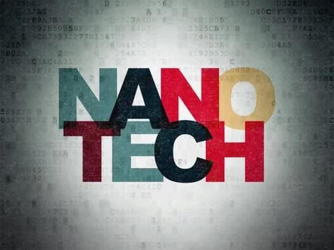 Science concept: Nanotech on Digital Data Paper background イラスト素材