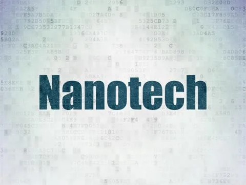 Science concept: Nanotech on Digital Data Paper background Illustrazione stock