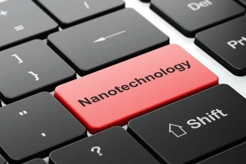 Science concept: Nanotechnology on computer keyboard background Stock Illustration