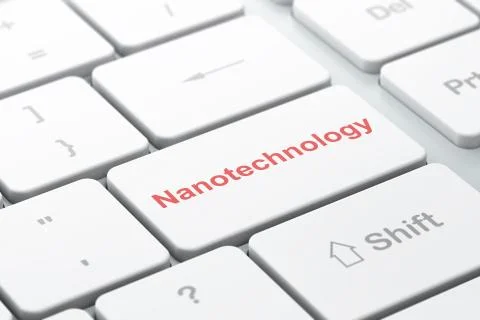 Science concept: Nanotechnology on computer keyboard background イラスト素材