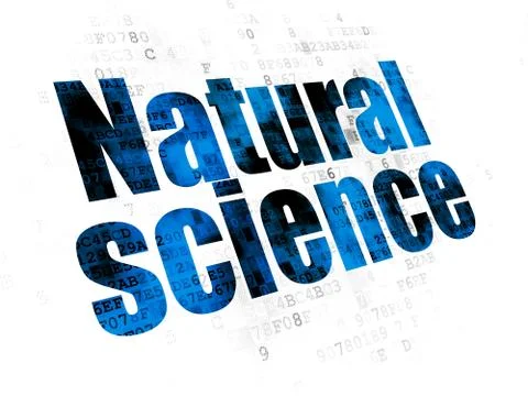Science concept: Natural Science on Digital background 스톡 일러스트
