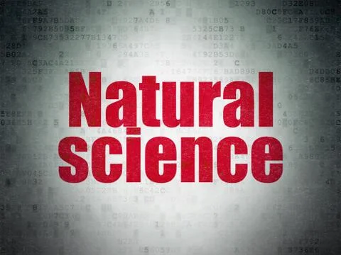 Science concept: Natural Science on Digital Data Paper background Stock Illustration