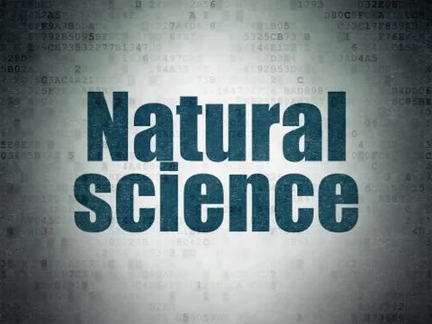 Science concept: Natural Science on Digital Data Paper background 스톡 일러스트
