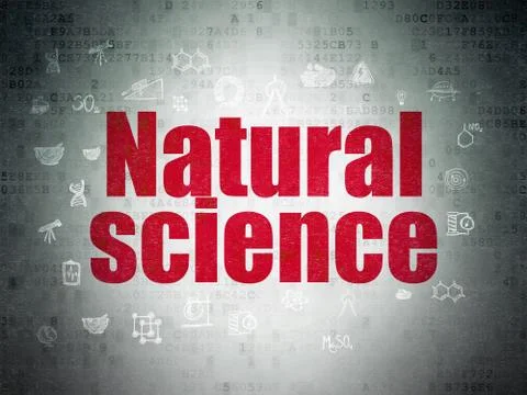 Science concept: Natural Science on Digital Data Paper background 스톡 일러스트