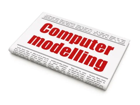 Science concept: newspaper headline Computer Modelling 스톡 일러스트