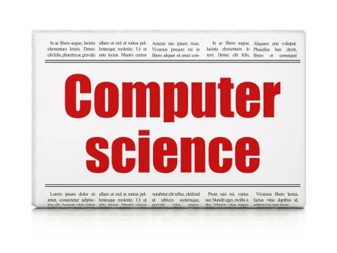Science concept: newspaper headline Computer Science Stock Illustration