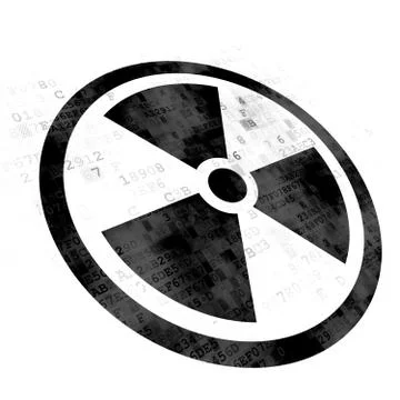 Science concept: Radiation on Digital background Stock Illustration