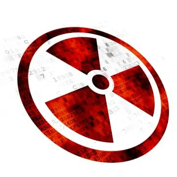 Science concept: Radiation on Digital background Stock-Illustration