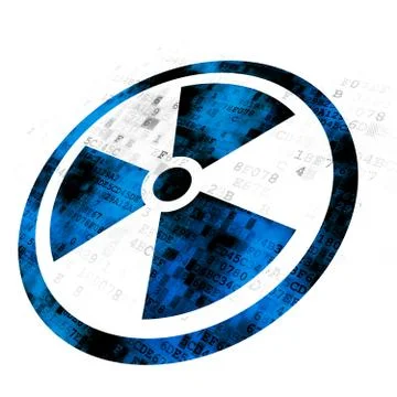 Science concept: Radiation on Digital background Stock-Illustration