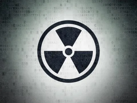 Science concept: Radiation on Digital Data Paper background Stockillustratie