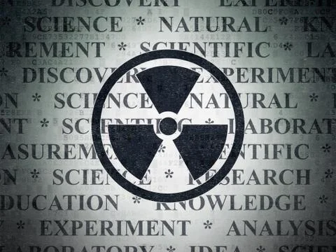 Science concept: Radiation on Digital Data Paper background Stockillustratie