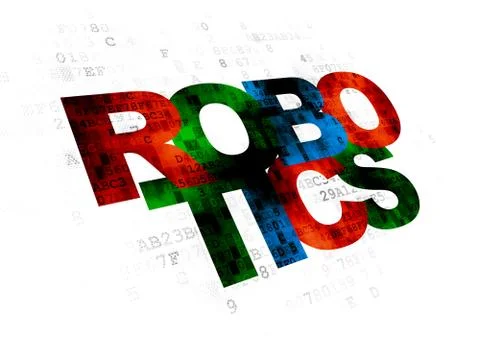 Science concept: Robotics on Digital background 스톡 일러스트