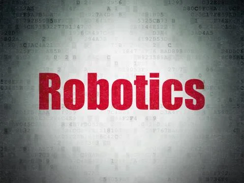 Science concept: Robotics on Digital Paper background イラスト素材