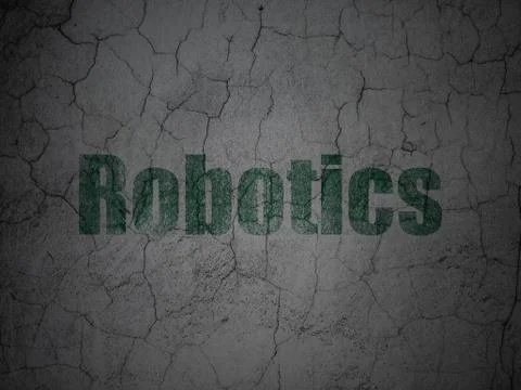 Science concept: Robotics on grunge wall background Ilustração Stock