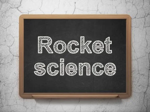 Science concept: Rocket Science on chalkboard background Ilustración de archivo