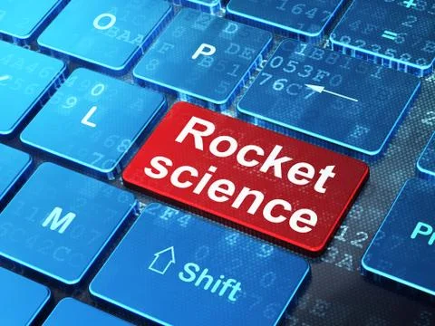 Science concept: Rocket Science on computer keyboard background 스톡 일러스트
