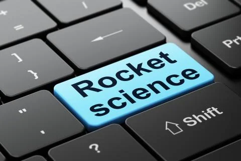 Science concept: Rocket Science on computer keyboard background 库存插图