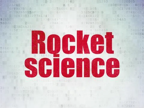 Science concept: Rocket Science on Digital Data Paper background Illustrazione stock