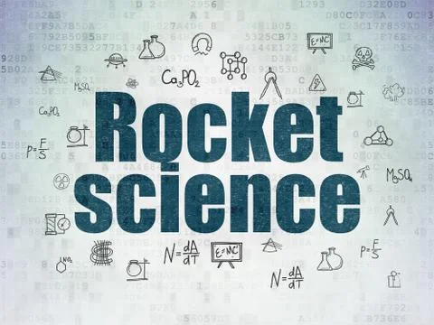 Science concept: Rocket Science on Digital Data Paper background イラスト素材