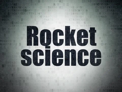 Science concept: Rocket Science on Digital Data Paper background Illustrazione stock