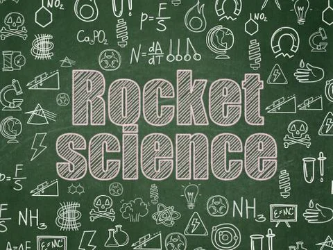 Science concept: Rocket Science on School board background Stock Illustration