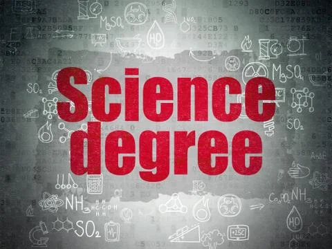 Science concept: Science Degree on Digital Paper background Illustrazione stock
