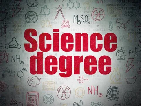 Science concept: Science Degree on Digital Paper background Stock Illustration