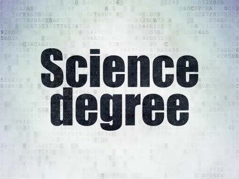 Science concept: Science Degree on Digital Paper background 库存插图
