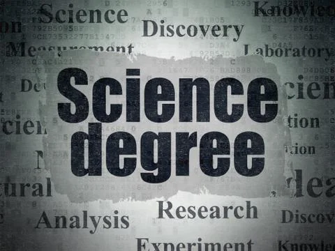 Science concept: Science Degree on Digital Paper background Stock-Illustration