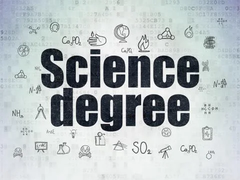 Science concept: Science Degree on Digital Paper background イラスト素材