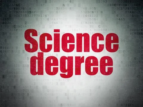 Science concept: Science Degree on Digital Data Paper background イラスト素材