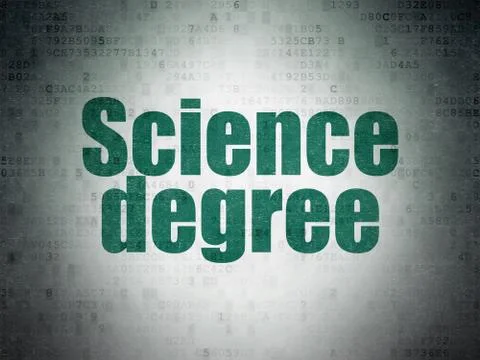 Science concept: Science Degree on Digital Data Paper background Stock Illustration